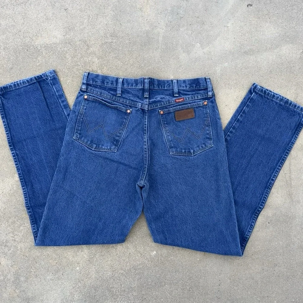 VTG Wrangler 3K Relaxed Fit Jeans 31MWZPW Medium Wash Straight Leg Mens Sz 33x34